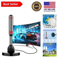 Long Range Digital TV Antenna - 360° Reception & Coaxial Cable Included