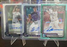 Topps Chrome MLB Autograph Card Lot 2023 Rockies Gordon Blalock Messina 3