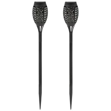 Solasa 20" Solar Powered Flashing Tiki Lights with a Dancing Flame, 2 Pack