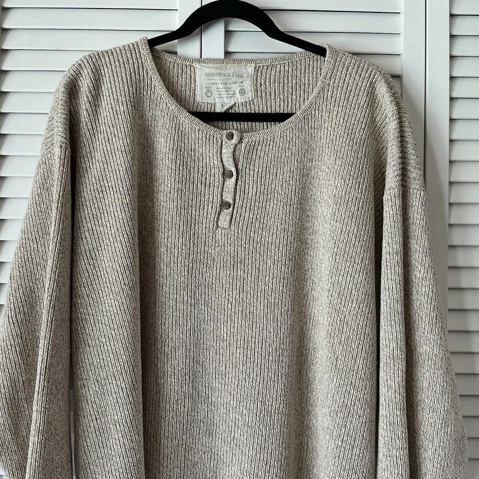 Suéter Grueso de Algodón Abercrombie & Fitch Vintage Años 90 Adirondack Trail Hombres Talla L Foto 3 de 4