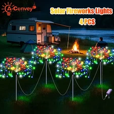 Solar LED Fireworks Lights 8 Lighting Modes Waterproof DIY Solar Outdoor Decorat
