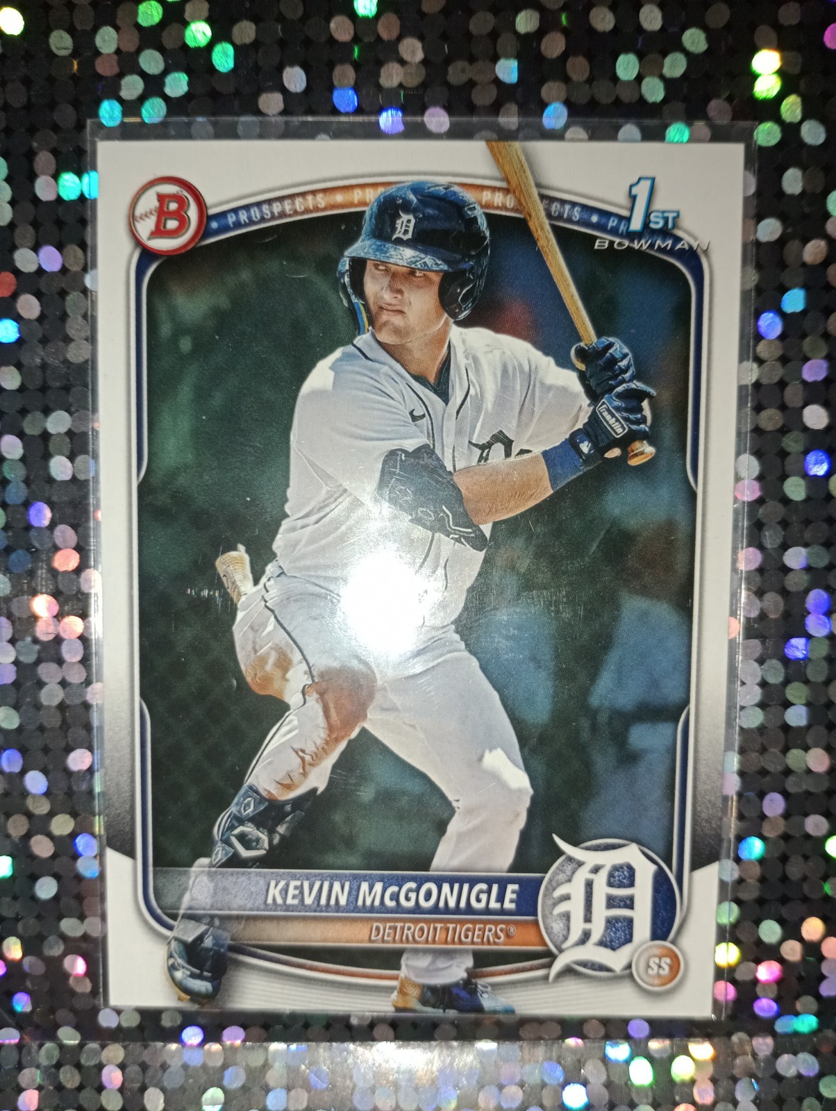 KEVIN MCGONIGLE 2025 Bowman Prospects Paper #BP-79 Tigers 1st Bowman