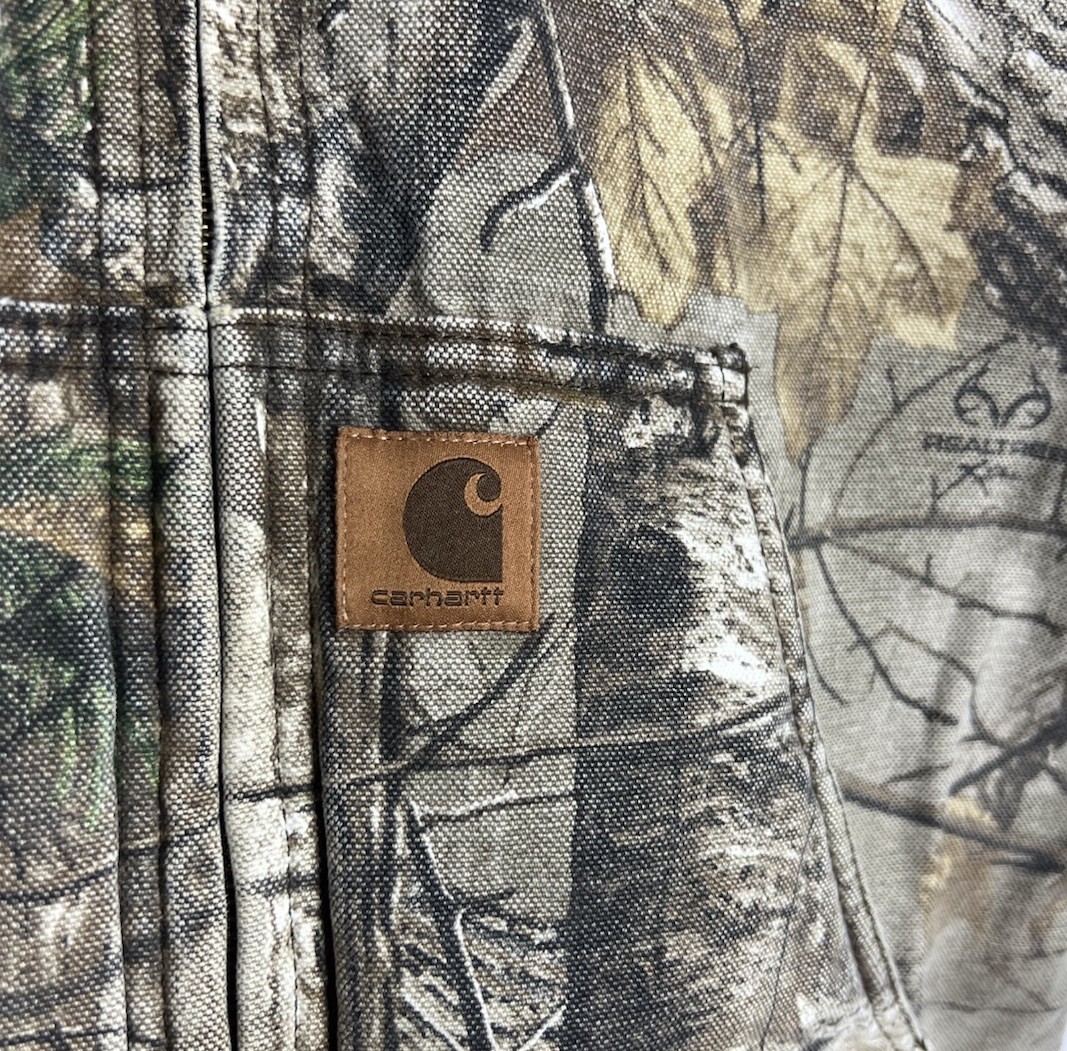 Carhartt Realtree Camo Quilted Jacket Youth L 16-18 Adult XS Duck Hooded Zip Up image 2