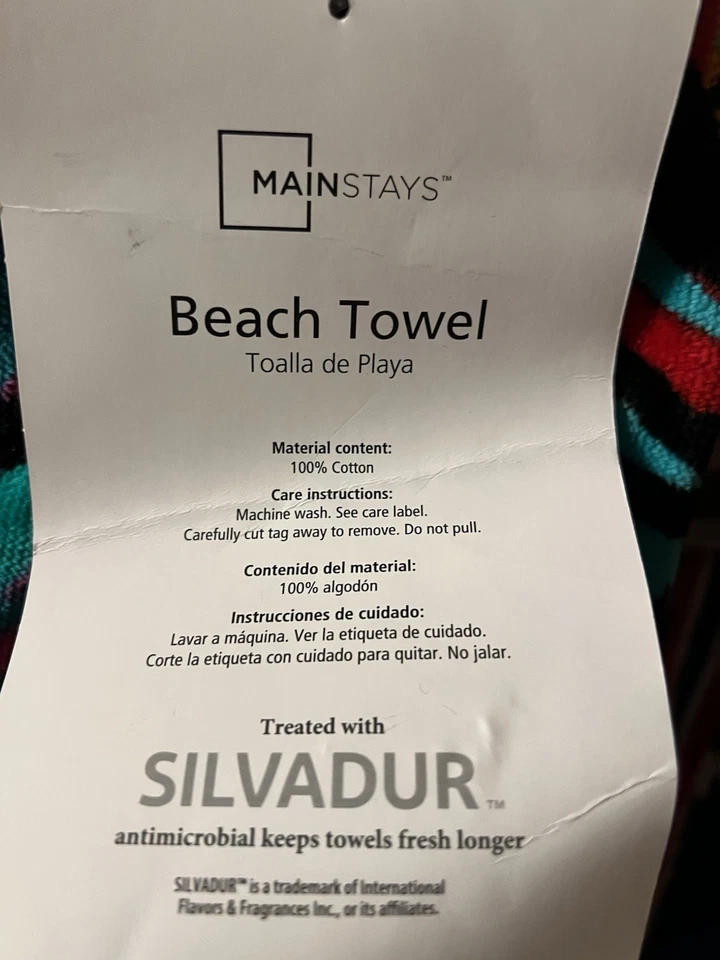 Toalla de playa Mainstay tamaño 34x64 Foto 4 de 4