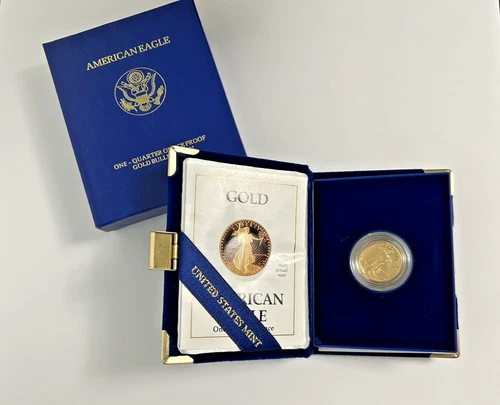 1988-P $10 Proof American Gold Eagle – 1/4 oz Gold – OGP & COA