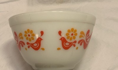 Vintage PYREX 401 Mixing Bowl Friendship Pattern