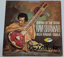 Ravi Shankar Sound Of The Sitar SIGNED AUTOGRAPHED vinyl LP WPS-21434 Alla Rakha