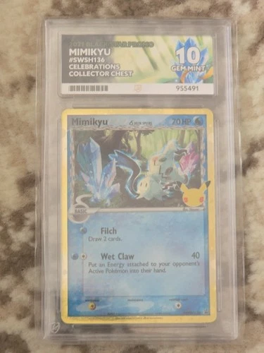 Mimikyu SWSH136 2021 Black Star Promo Holo English Ace 10 Gem Mint