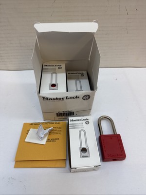 Master Lock Safety Locks 410KAS6RED Set Of 6 With (1) Master Key