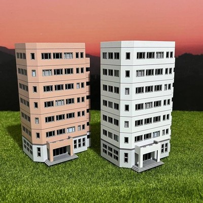 1/160 N Scale School Building Model Railroads Modern House Buildings DIY Kits