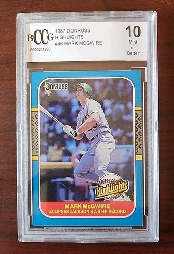 BCCG 1987 Donruss Highlights #46 Mark McGwire 10 Mint Or Better