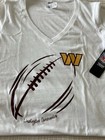 Tee Washington Commanders Womens White T-Shirt V-Neck X-Small