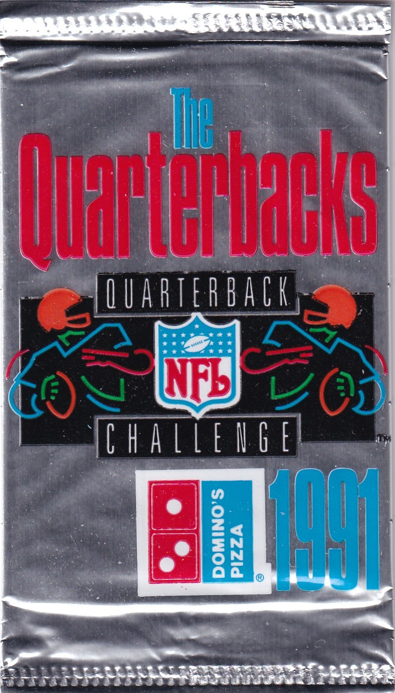 1991 Upper Deck Football Domino's Pizza Quarterback Challenge Unopened Pack