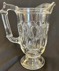 ATQ EAPG Ribbon Candy Milk Pitcher clear Bryce Brothers 1885 U.S. Glass #1010
