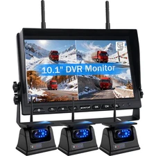 1080P Wireless Magnetic Rearview Camera 10" DVR Display Reverse Parking RV truck