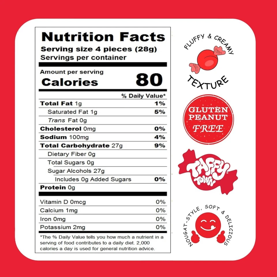 Caramelos sin azúcar y sin gluten - 5 libras envueltos individualmente delicias Foto 4 de 4