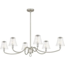 Quoizel MCK644 McKinney 6 Light 44"W Taper Candle Linear - Nickel
