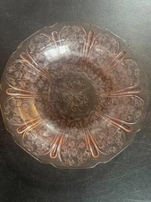 VTG JEANETTE GLASS  Cherry Blossom Depression Glass PINK  Soup Bowl 7.75"(SN T-1