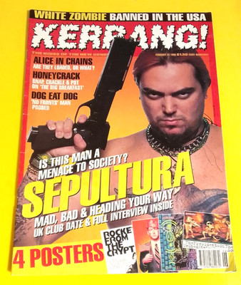 Kerrang! 583 February 10 1996 - Sepultura, White Zombie, Alice In Chains