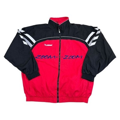 Hummel Herren Trainingsjacke Vintage 90er Retro Rot Zoom Zoom XL