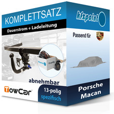 Für Porsche Macan 02.24- TOWCAR Anhängerkupplung abnehmbar + 13polig E-Satz neu