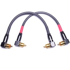 CESS-137-1f Right Angle RCA Preamp Jumpers Male to Patch Cable, 2 1 Foot