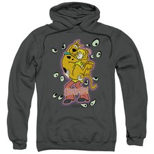 Scooby Doo Being Watched Mens Hoodie Charcoal Officially Licensed