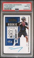 2020 Panini Contenders Tyler Huntley Rookie Ticket Auto - PSA 10