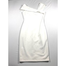 Vince Camuto Ivory Off The Shoulder Asymmetrical Sheath graduation Dress Size 0