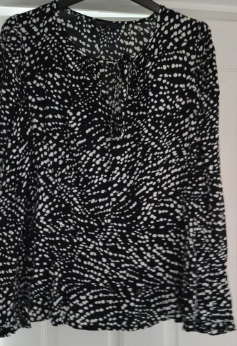 Schwarz-weiße Bluse Damen M&S Marks and Spencer