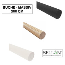 Handlauf Buche Holzstange Rund Ø42mm lackiert Holzgeländer schwarz weiß Massiv