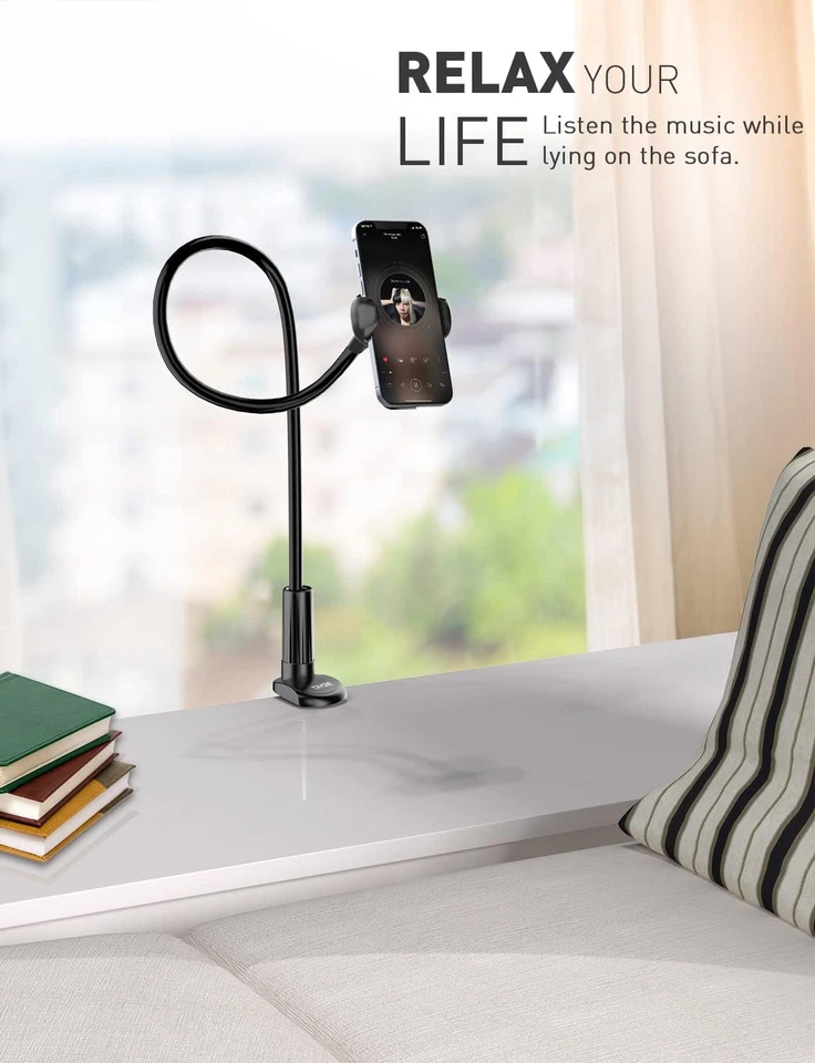 Porta Cellulare Supporto Telefono a Collo d'Oca Regolabile Lunghezza 90Cm - Immagine 4 di 4