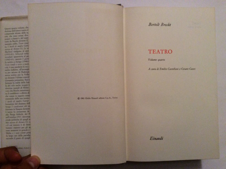Brecht TEATRO Volumi III e IV Cofanetto Einaudi 1961 - Immagine 3 di 4