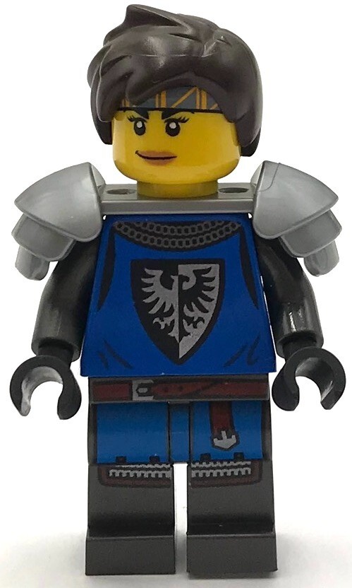 Lego New Black Falcon Female Minifig Gray Detailed Legs Shoulder