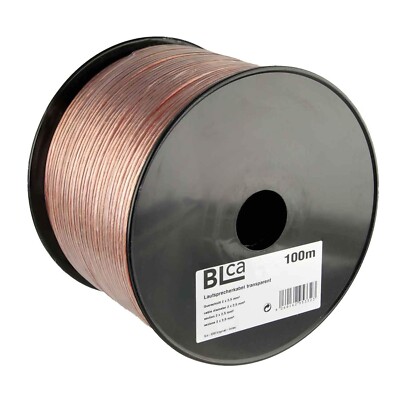 Câble Haut-parleurs InLine - 2 X 2,5 Mm² - CCA - Transparent - 50 Mètres