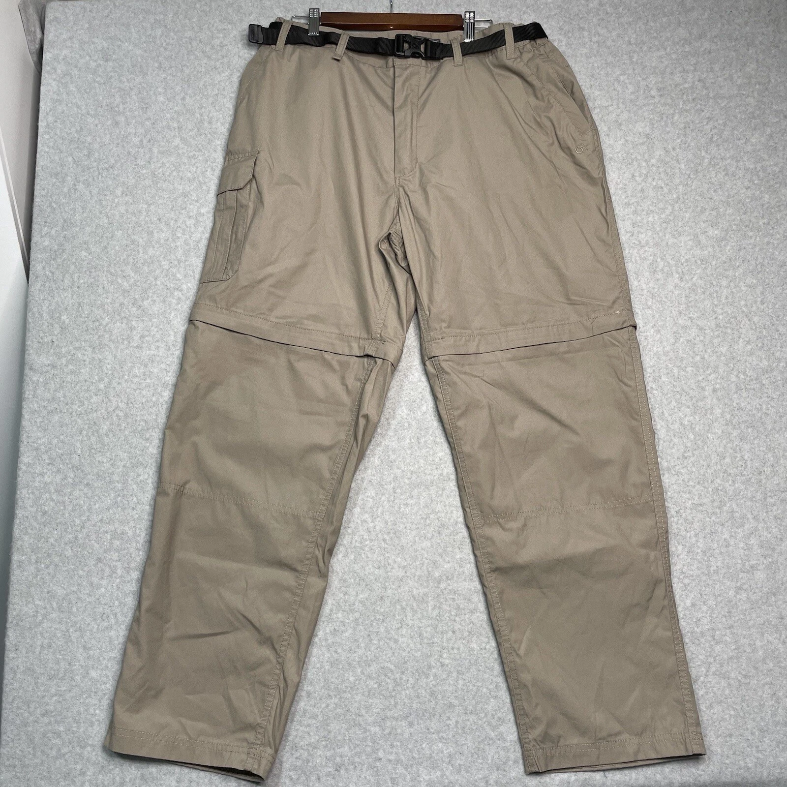 Craghoppers Convertible Pants Mens Size 38 Convertible Beige Hiking Cargo