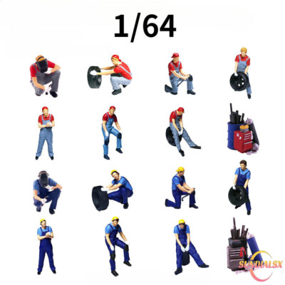 1/64 Diorama Figure Model Repairs Workshop Garage Props Scene Display Model Kits