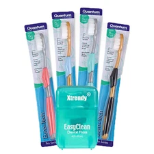 Quantum Euro-Tech Extra Soft Toothbrush, Soft Ultra Fine Feathered Bristles Toot
