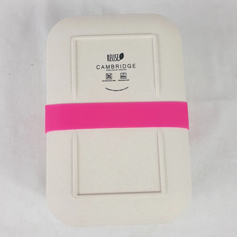 Cambridge Eco бамбука ланч-бокс с крышкой новый в коробке - Изображение 4 из 4