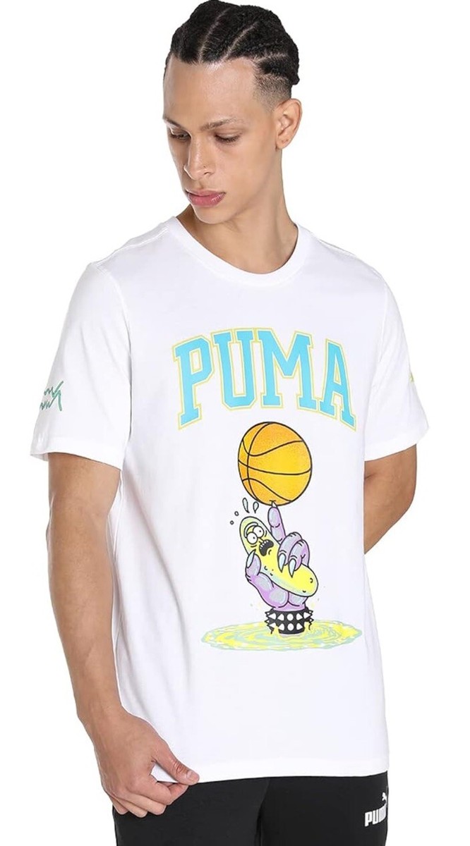 PUMA - Puma × Rick and Morty LaMelo MB shirts Puma LaMelo Ball Pickle Rick and Morty Tee Shirt Mens Size Large