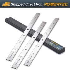 POWERTEC 12-1/2" Planer Blades for DeWalt DW734 - Replacement Set of 3 (12801V)
