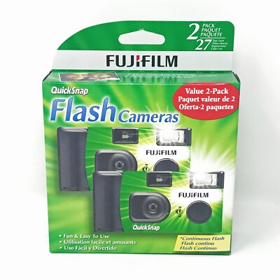 FUJIFILM QuickSnap Flash 400 Camera 2 Pack Brand New EXP 2024 Free Shipping