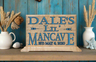 Little Man Cave Sign Personalized Gift For Boys - Nursery Decor or Boy's Room De