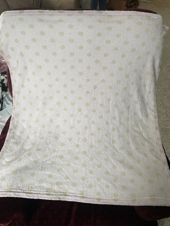 Manta de lana amorosa Bean Sprout rosa bronceado marrón lunares bebé niña Walmart Foto 3 de 4