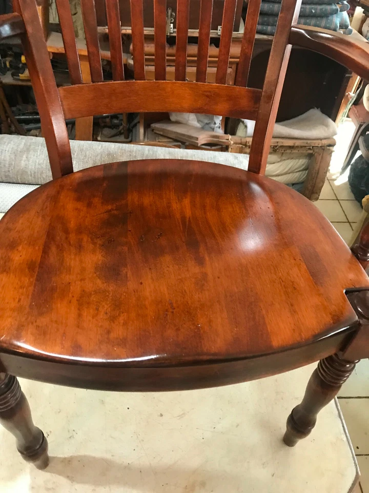 Silla/sillón de escritorio de caoba Nichols & Stone (RP) Foto 3 de 4