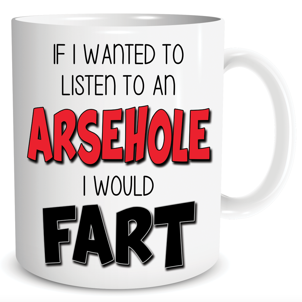 Funny Rude Coffee Mugs Arsehole Fart Mug Secret Santa Gift Present