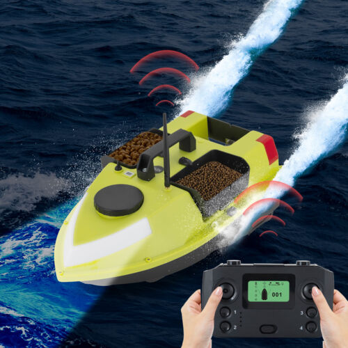 GPS Fishing Bait Boat 500m Remote Control Bait Boat Fish Finder w/ Night Light