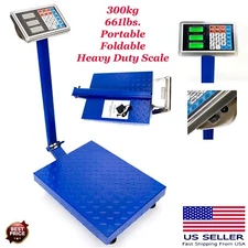 Electric Digital Scale Commercial Heavy Duty Floor Platform Scale LCD Display US