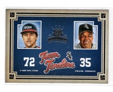 2005 Diamond Kings Team Timeline Carlton Fisk / Frank Thomas #TT-25