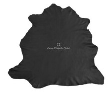Black Super Soft Garment Quality Real Leather Lambskin Napa Skins 6 to 7 SQ FT